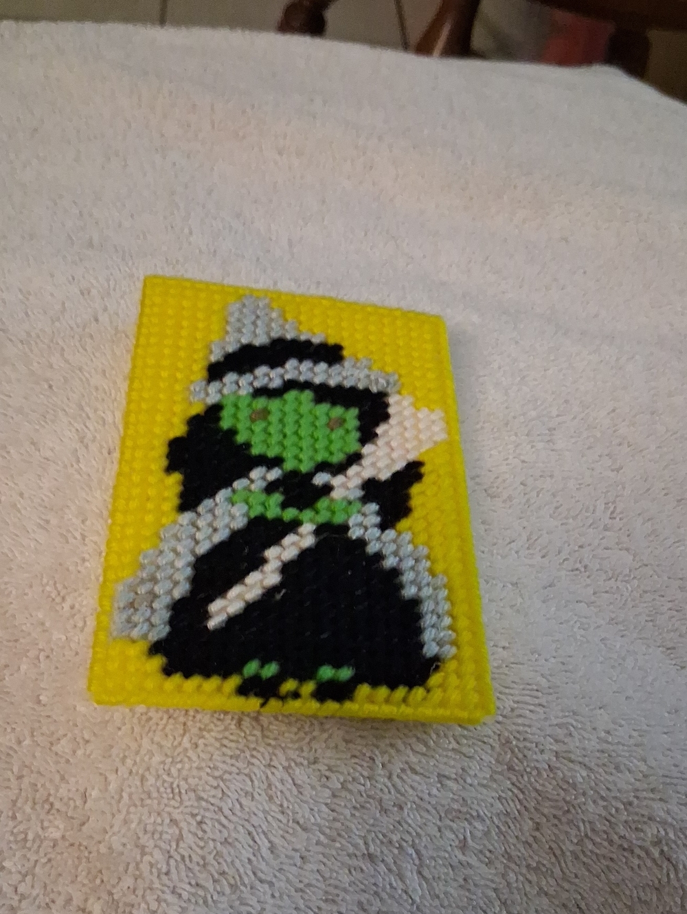 Halloween Magnet Yellow and Black Witch Design